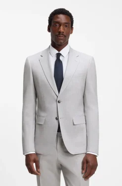 Two-piece slim-fit suit in virgin wool