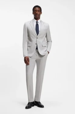 Two-piece slim-fit suit in virgin wool