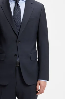 Two-piece slim-fit suit in virgin wool