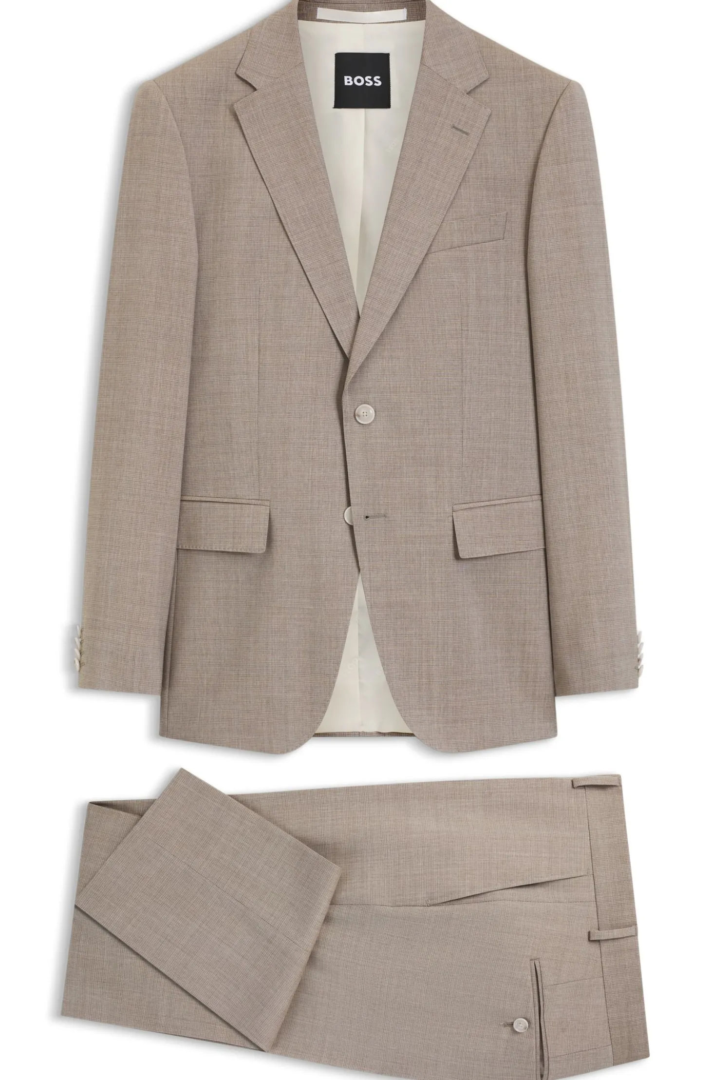 Two-piece slim-fit suit in virgin wool