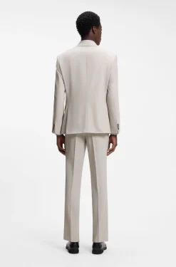 Two-piece slim-fit suit in washable stretch cloth