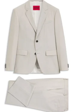 Two-piece slim-fit suit in washable stretch cloth