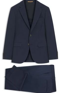 Two-piece slim-fit suit in wool and silk