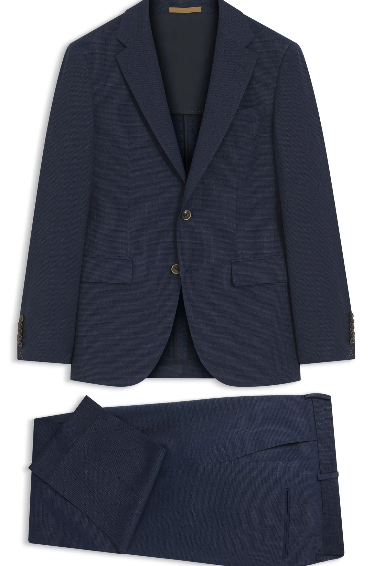 Two-piece slim-fit suit in wool and silk