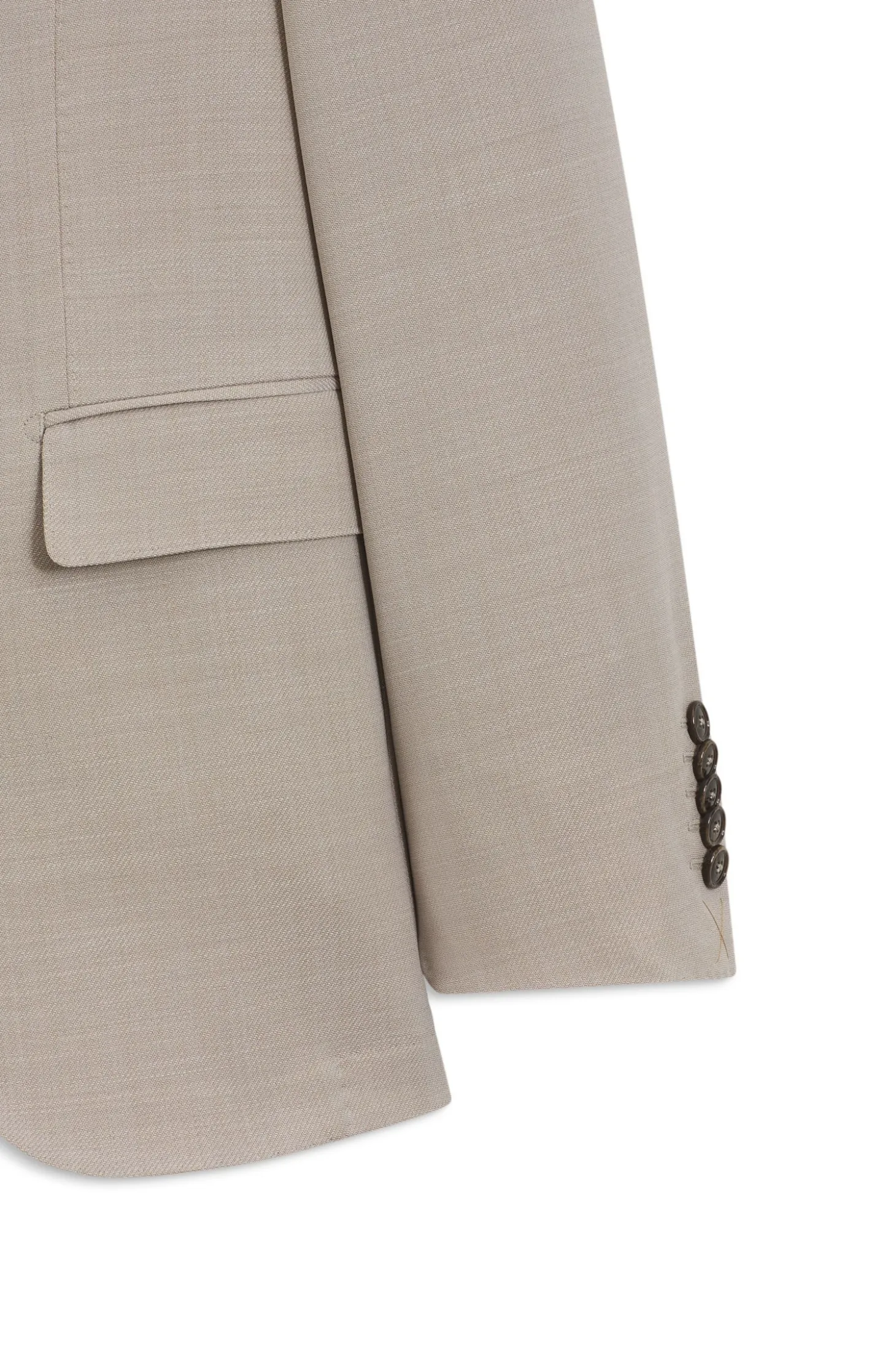 Two-piece slim-fit suit in wool and silk