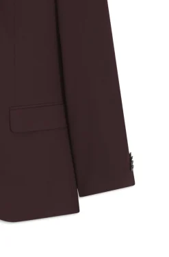 Two-piece slim-fit suit in wool-blend poplin