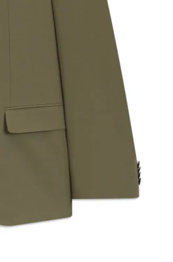 Two-piece slim-fit suit in wool-blend poplin