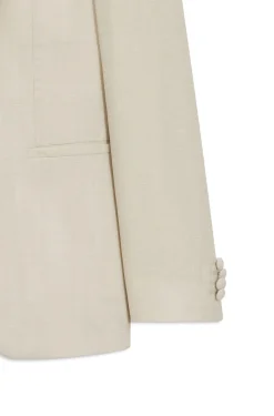 Two-piece slim-fit tuxedo suit in virgin wool and linen