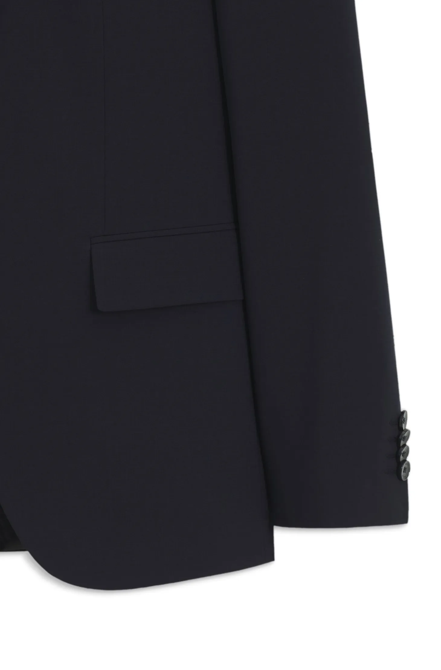 Two-piece suit in a melange stretch-wool blend