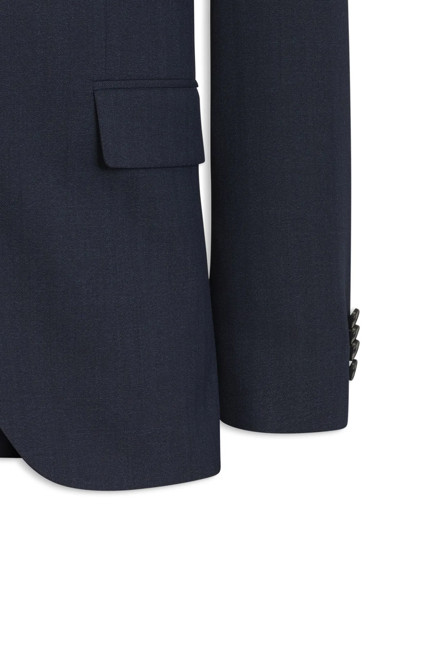 Two-piece suit in crease-resistant micro-pattern fabric