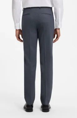 Two-piece suit in micro-patterned stretch fabric