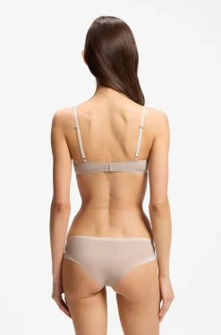 Two-tone bra with adjustable straps