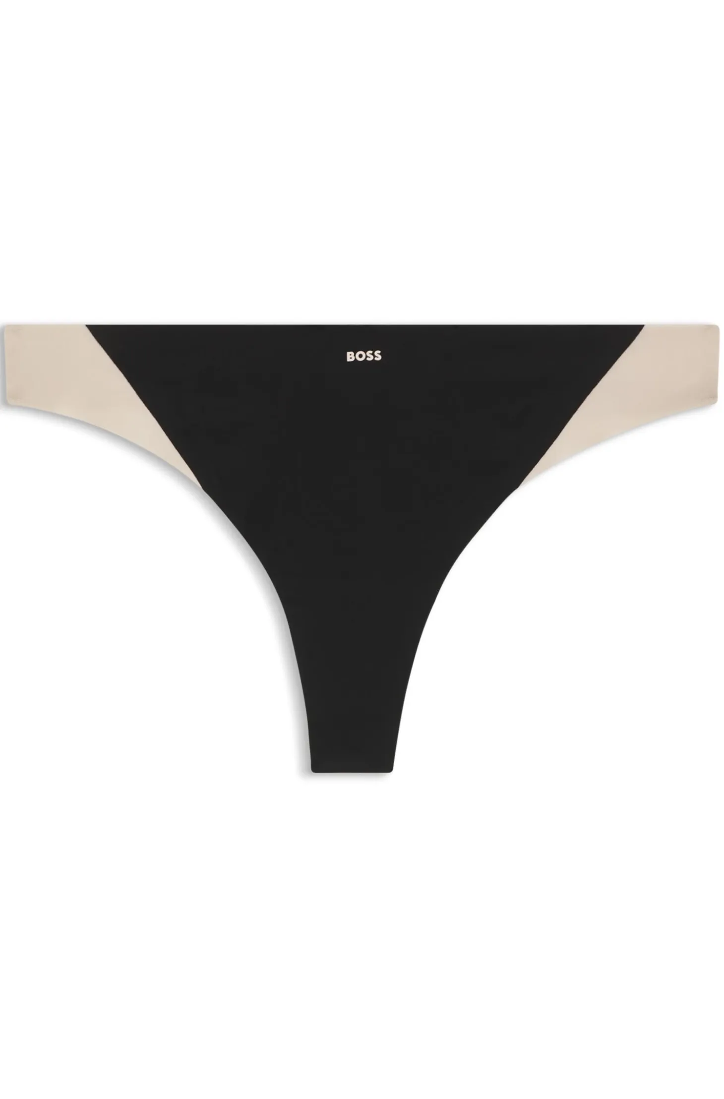 Two-tone thong in stretch jersey