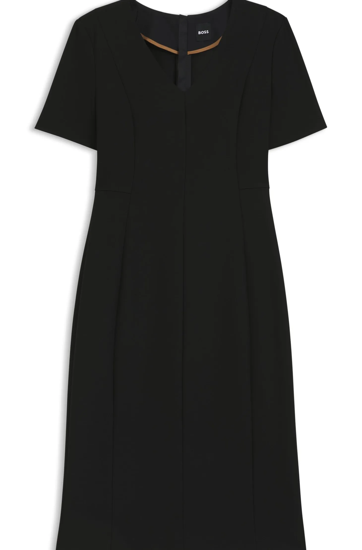 V-neck dress in stretch fabric