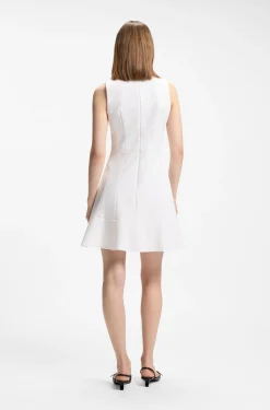 V-neck dress with seaming details