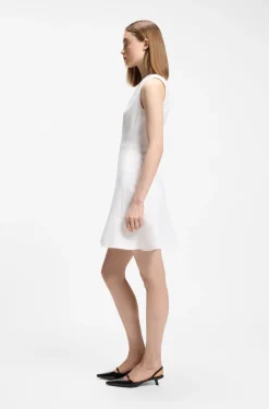 V-neck dress with seaming details
