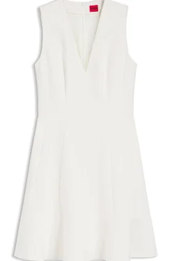 V-neck dress with seaming details
