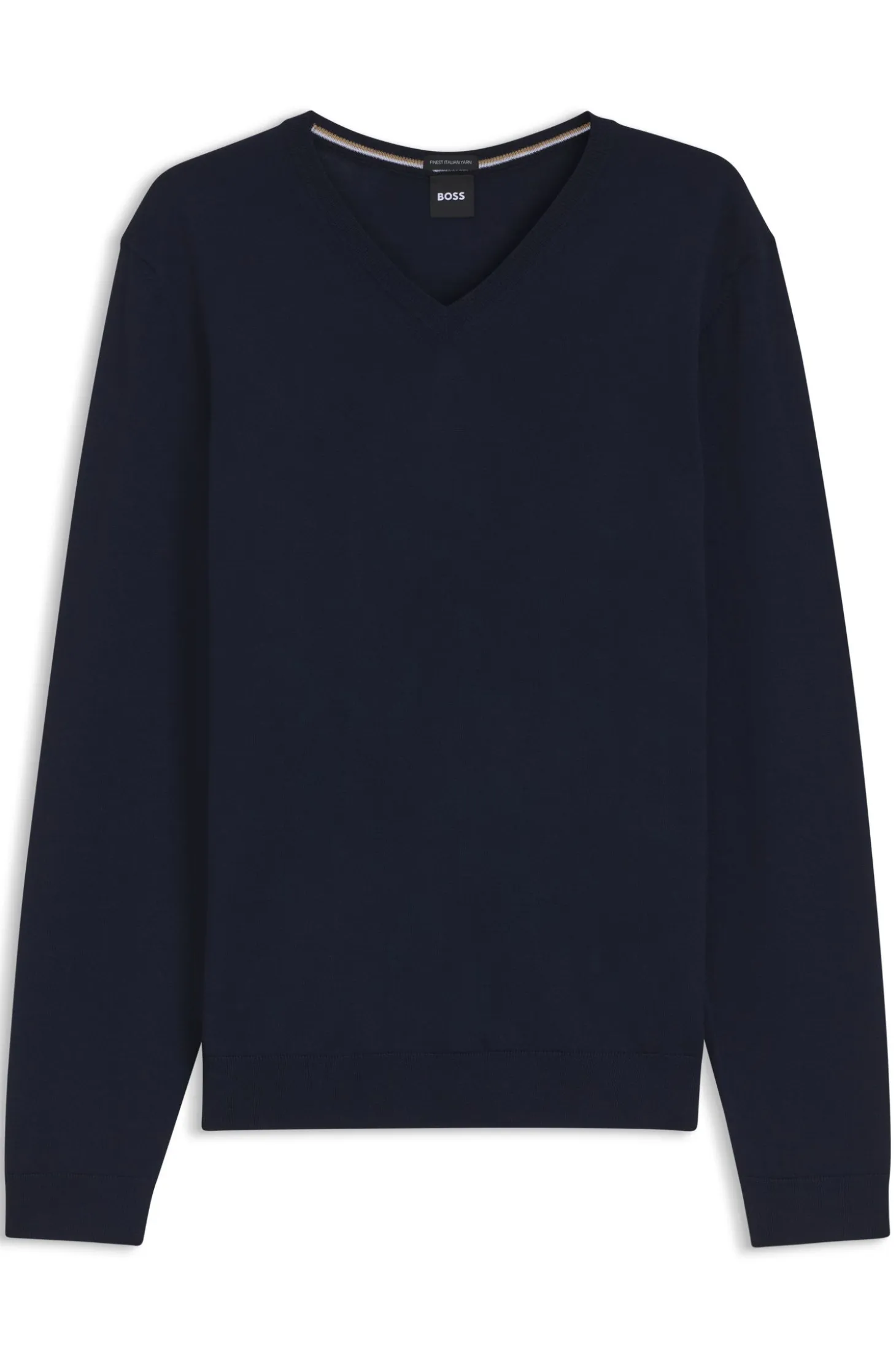 V-neck sweater in extra-fine merino wool
