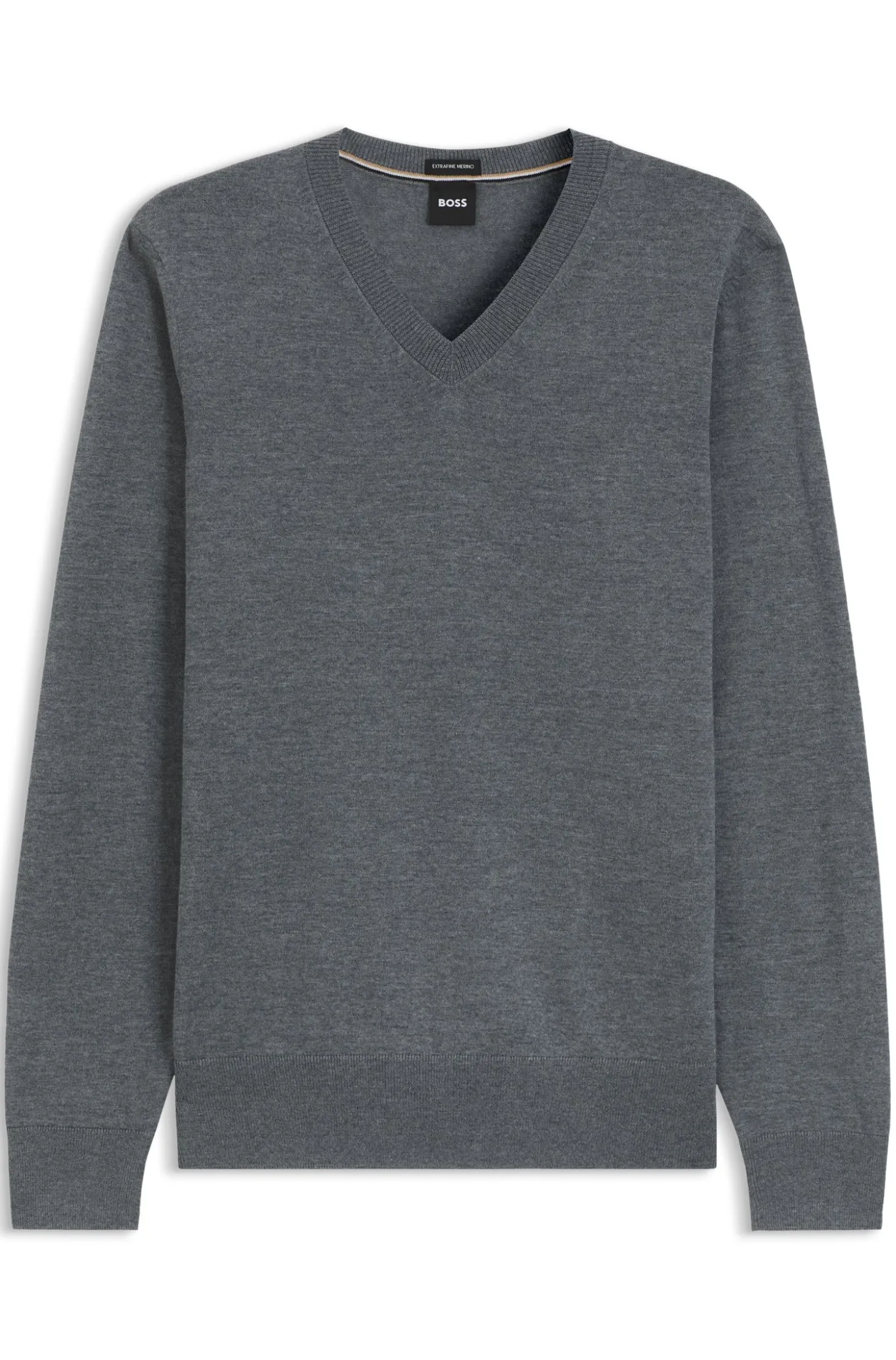 V-neck sweater in extra-fine merino wool
