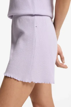 Waffle-structure pyjama shorts in a cotton blend
