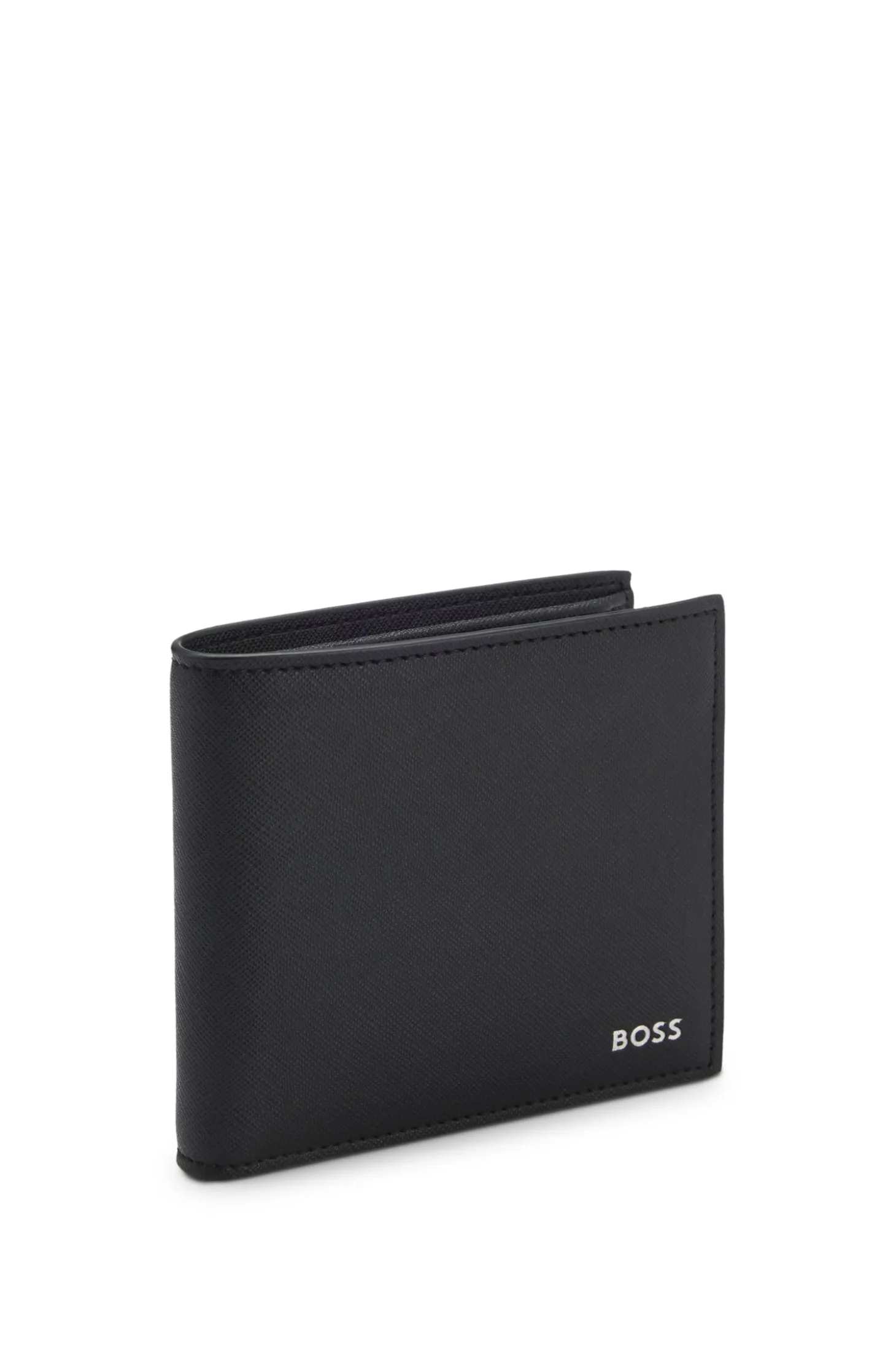 Wallet with silver-foil logo