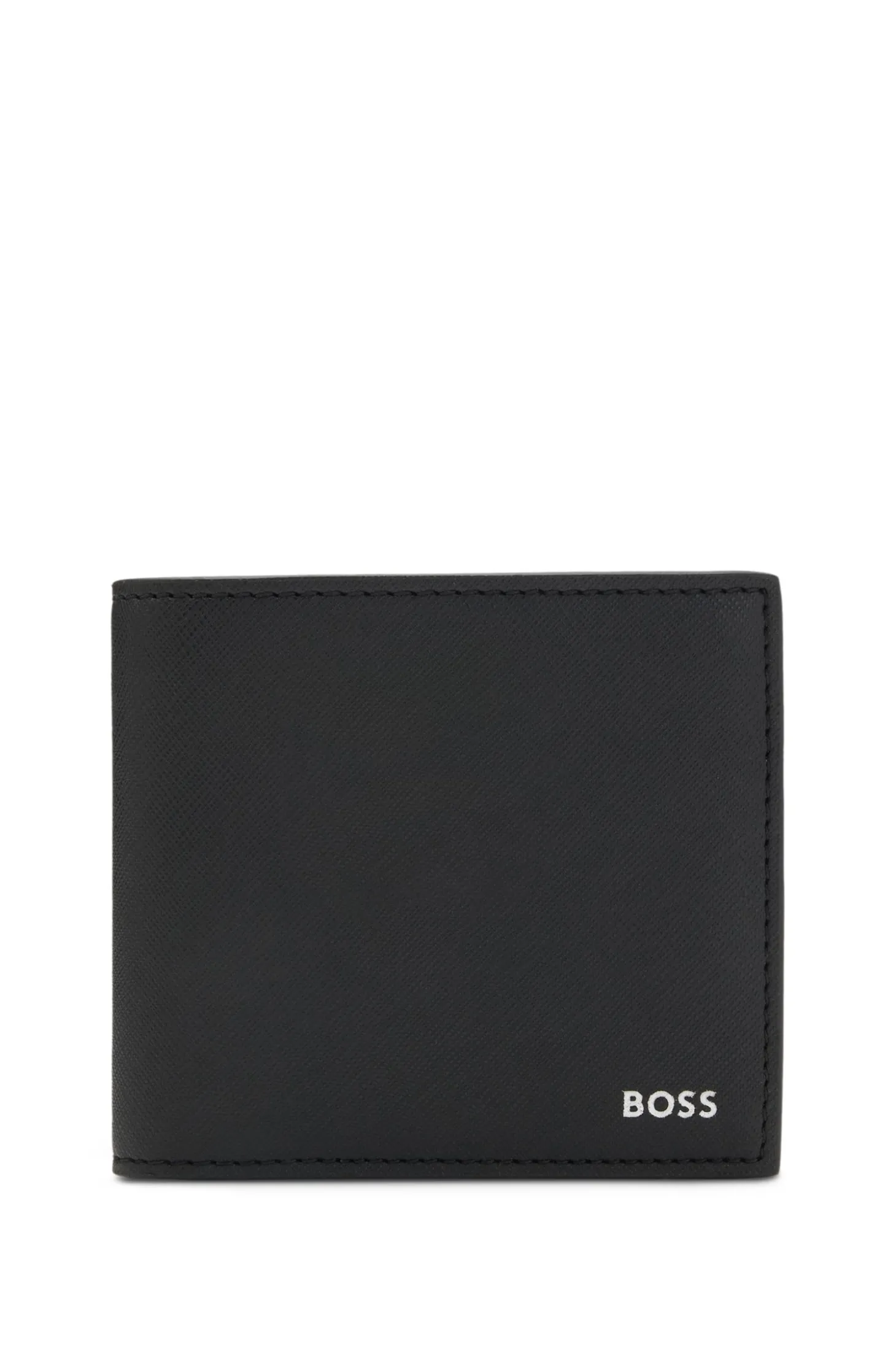 Wallet with silver-foil logo