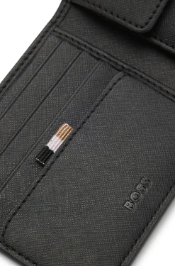 Wallet with silver-foil logo