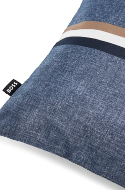 Waterproof outdoor cushion cover with signature stripe