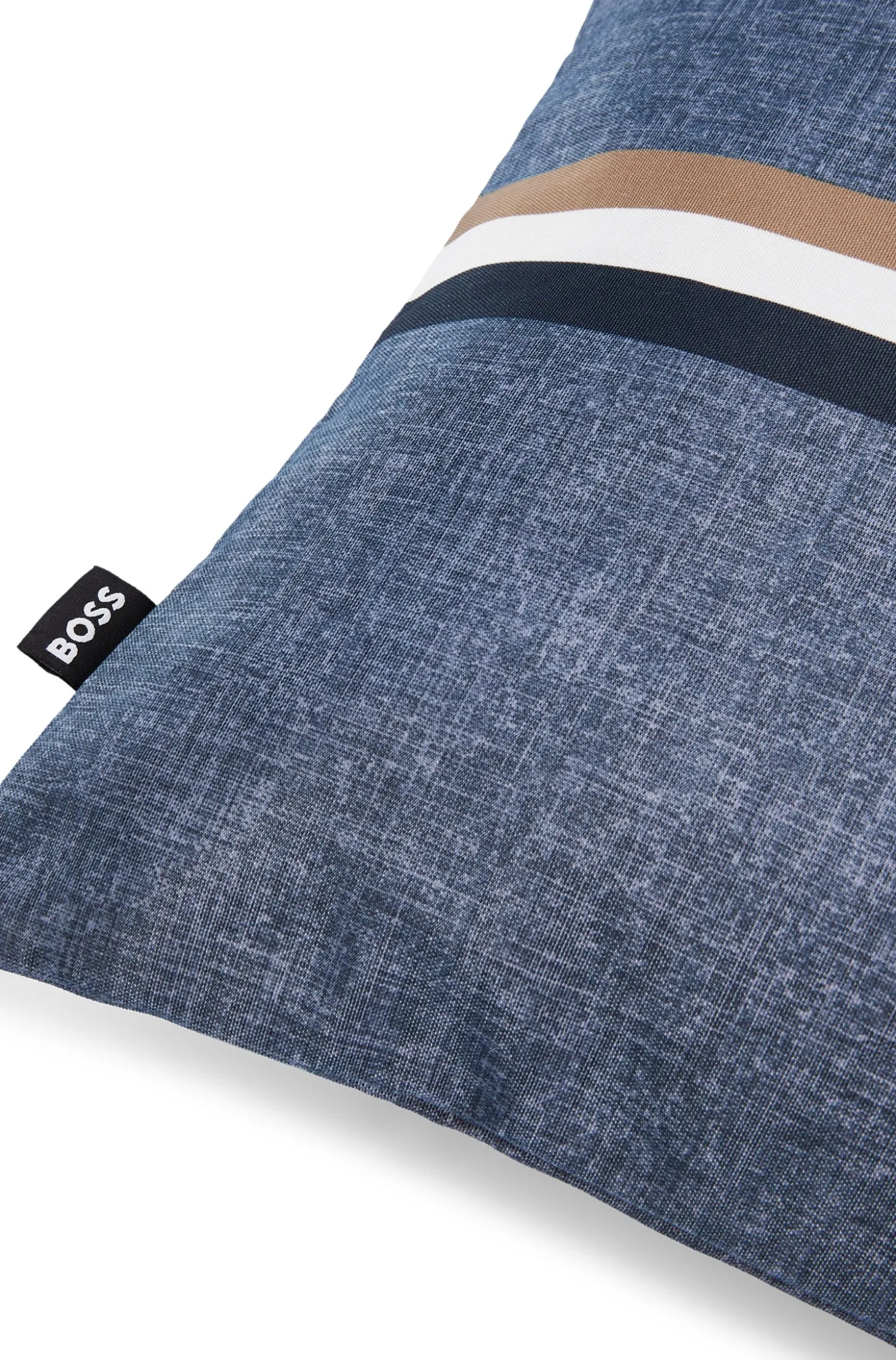 Waterproof outdoor cushion cover with signature stripe