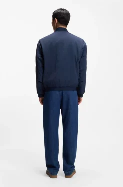 Water-repellent bomber jacket in soft-touch fabric