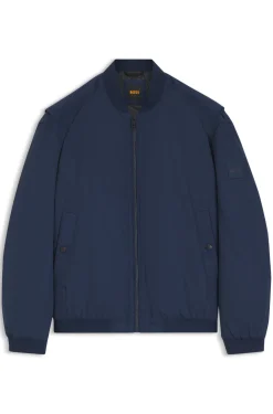 Water-repellent bomber jacket in soft-touch fabric