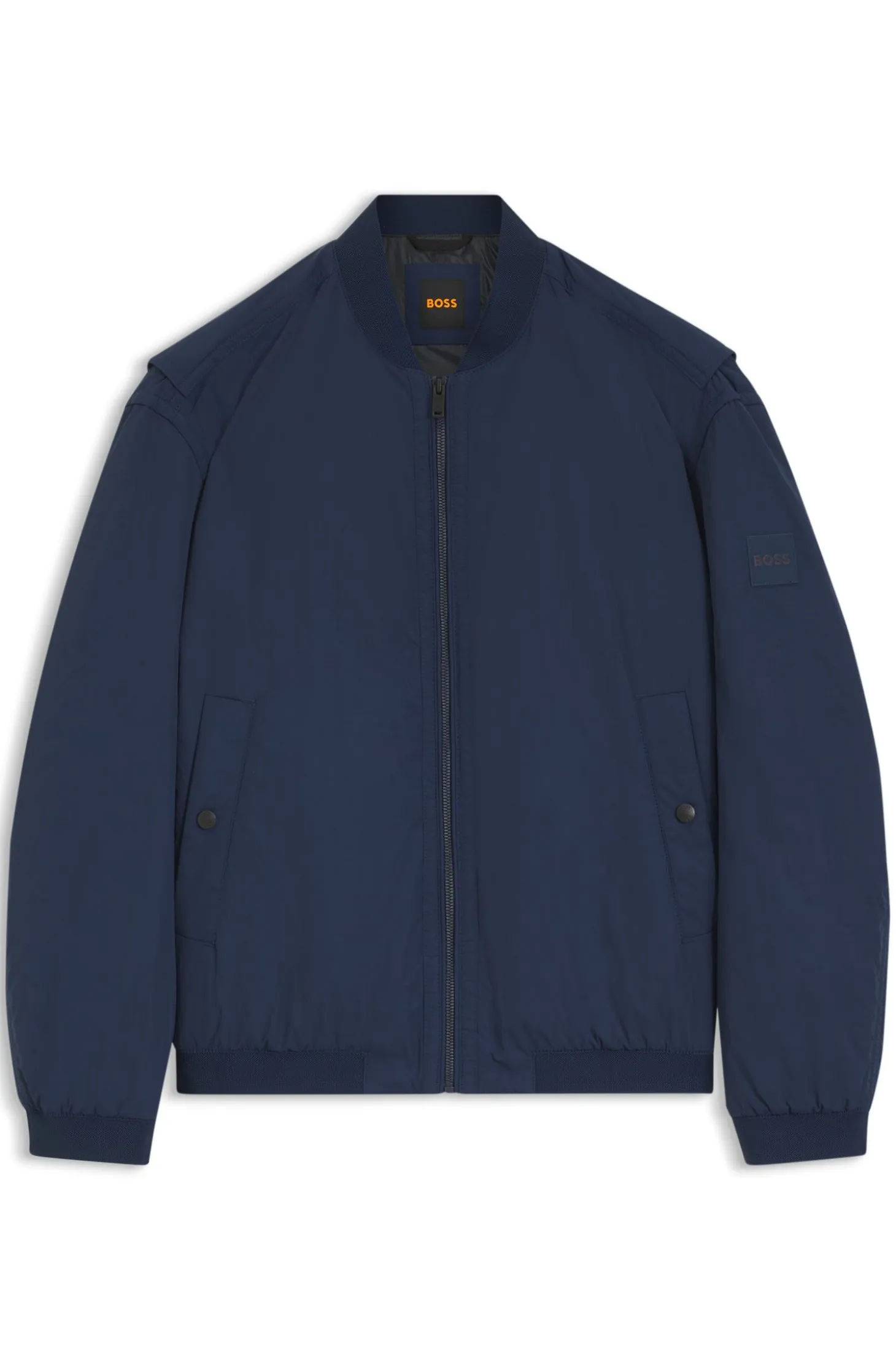 Water-repellent bomber jacket in soft-touch fabric