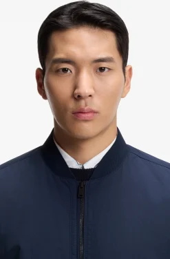 Water-repellent bomber jacket in soft-touch fabric
