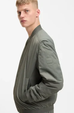Water-repellent bomber jacket in soft-touch fabric