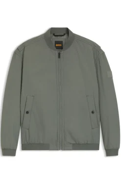 Water-repellent bomber jacket in soft-touch fabric