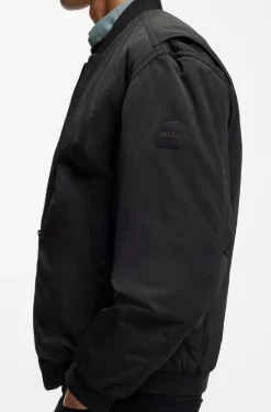 Water-repellent bomber jacket in soft-touch fabric
