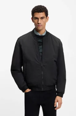 Water-repellent bomber jacket in soft-touch fabric
