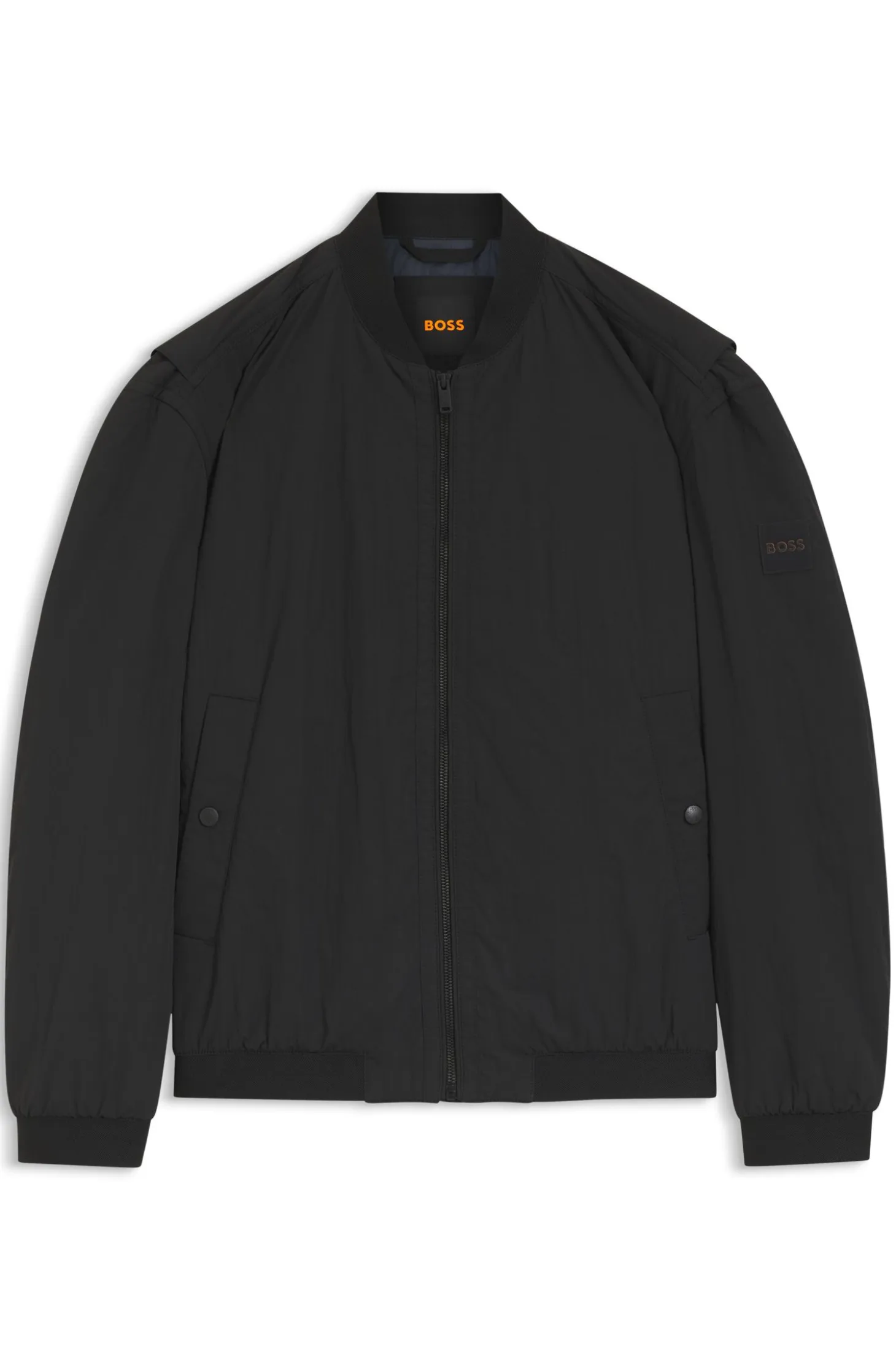 Water-repellent bomber jacket in soft-touch fabric
