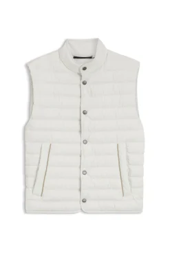 Water-repellent gilet with certified down filling
