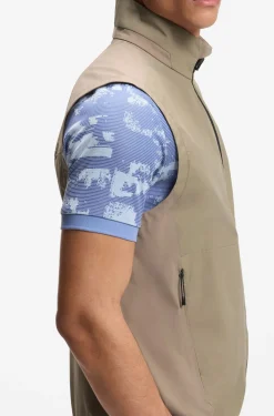 Water-repellent gilet with four-way stretch