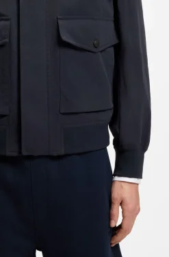 Water-repellent jacket in crinkle fabric