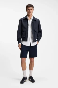 Water-repellent jacket in crinkle fabric