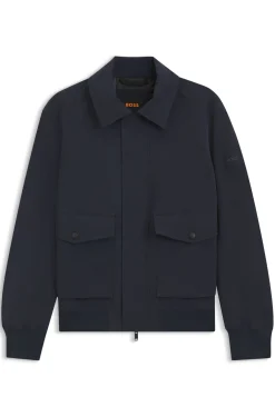 Water-repellent jacket in crinkle fabric