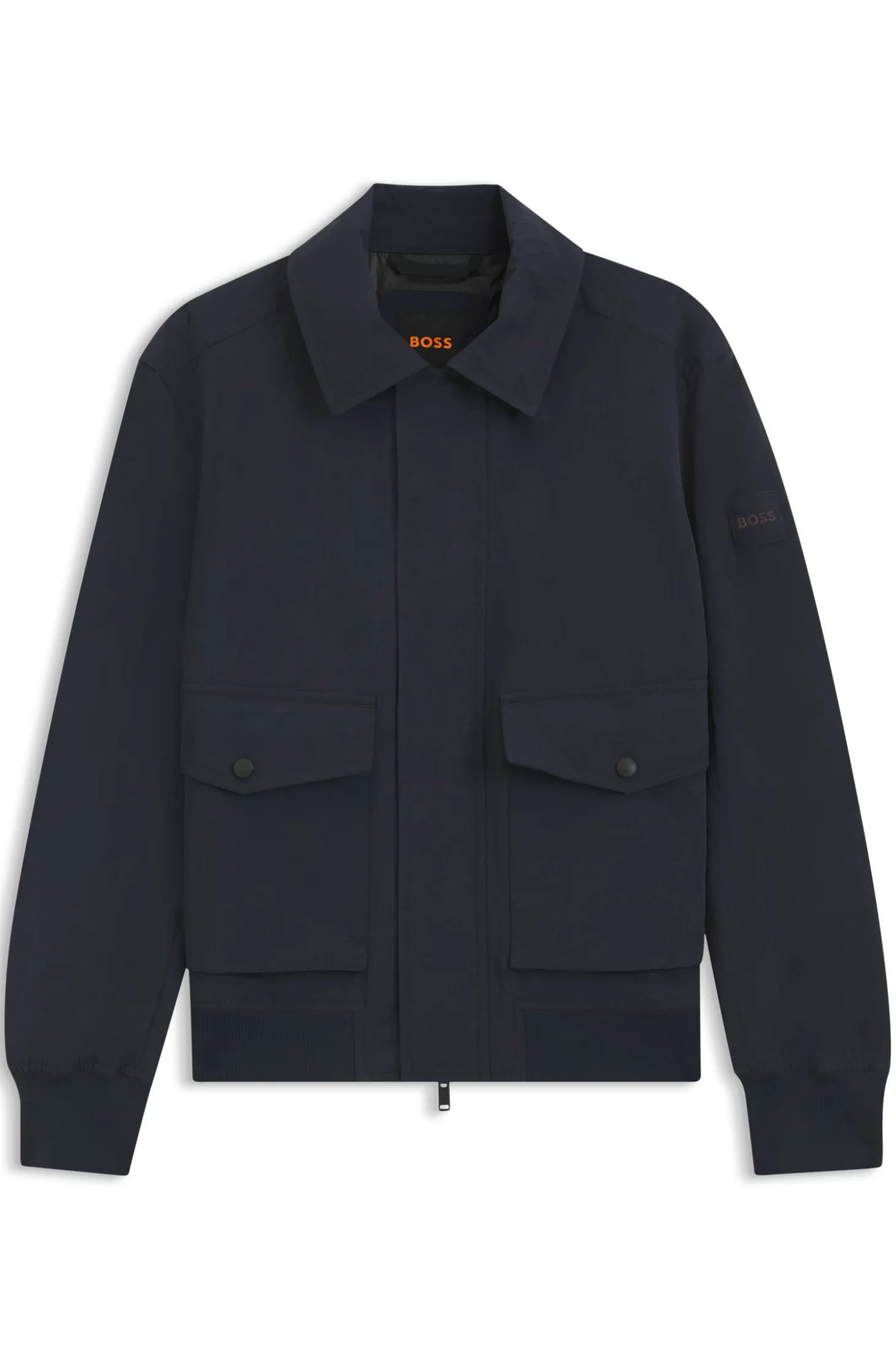 Water-repellent jacket in crinkle fabric