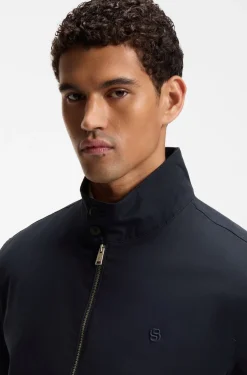 Water-repellent jacket in mercerised stretch cotton