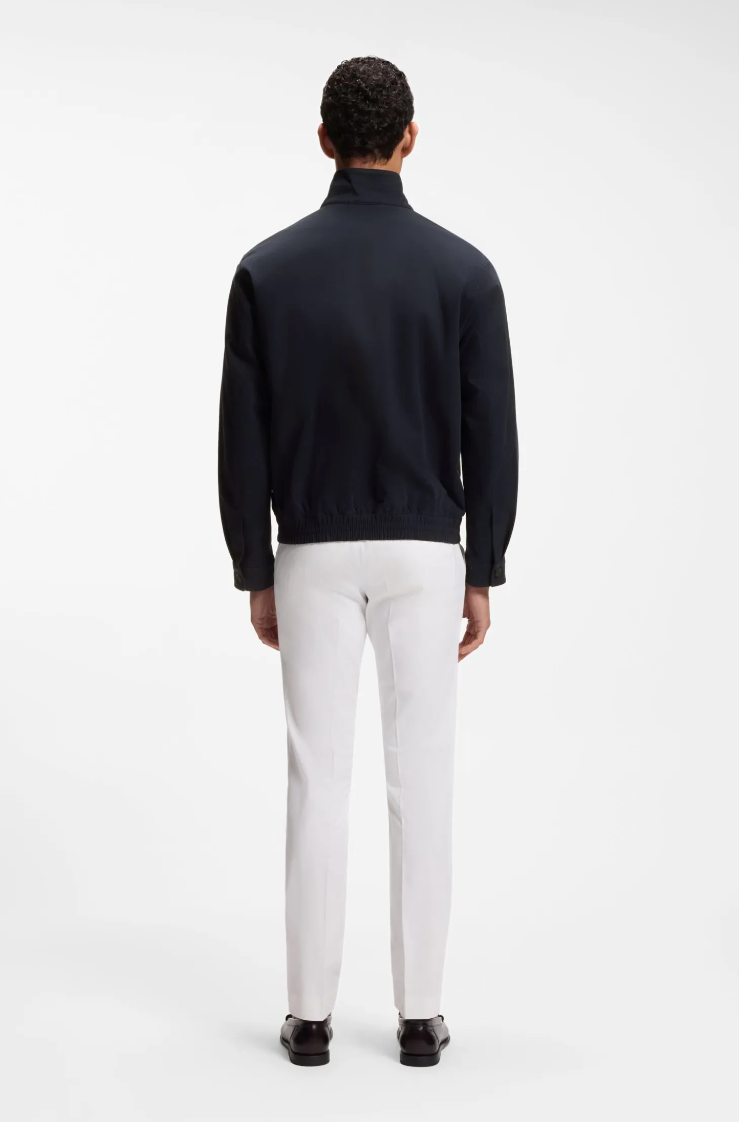 Water-repellent jacket in mercerised stretch cotton