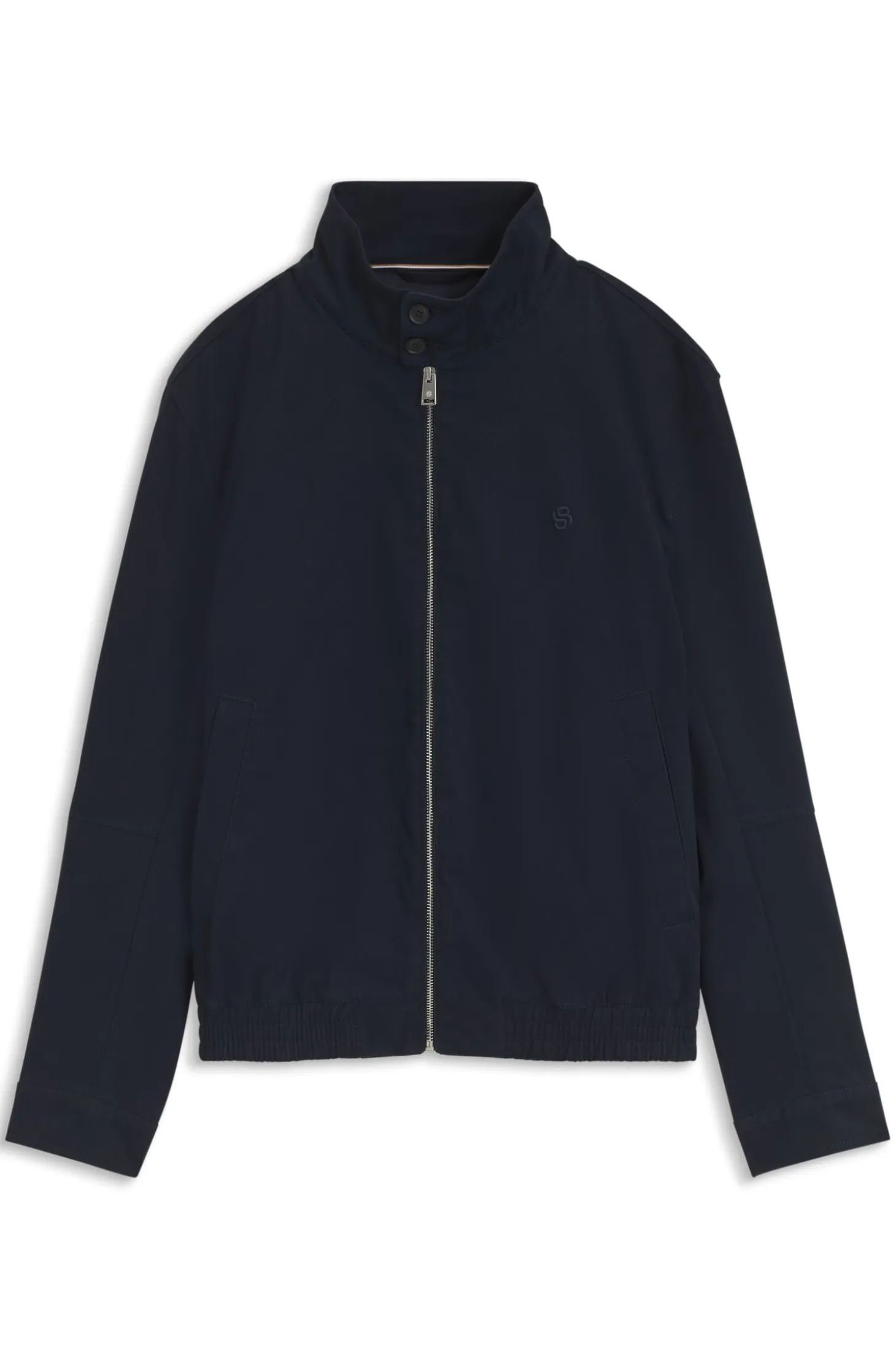 Water-repellent jacket in mercerised stretch cotton