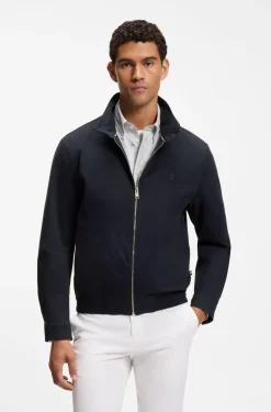 Water-repellent jacket in mercerised stretch cotton