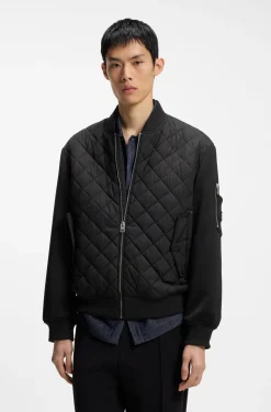 Water-repellent jacket in mixed materials