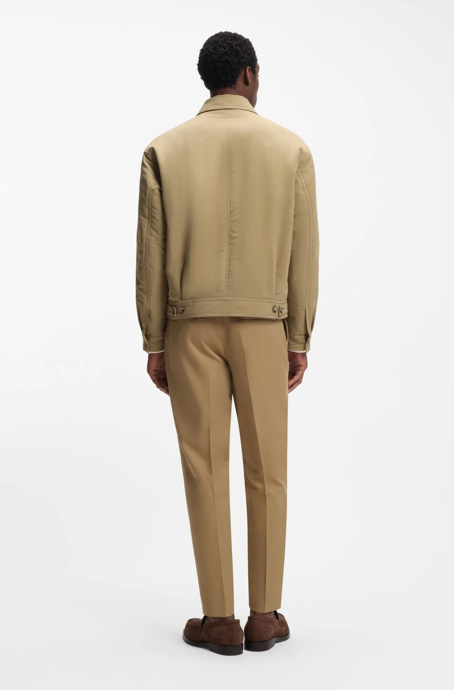 Water-repellent jacket in peached fabric
